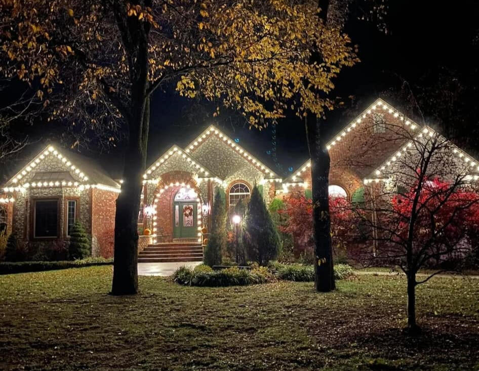 Christmas Lights on House